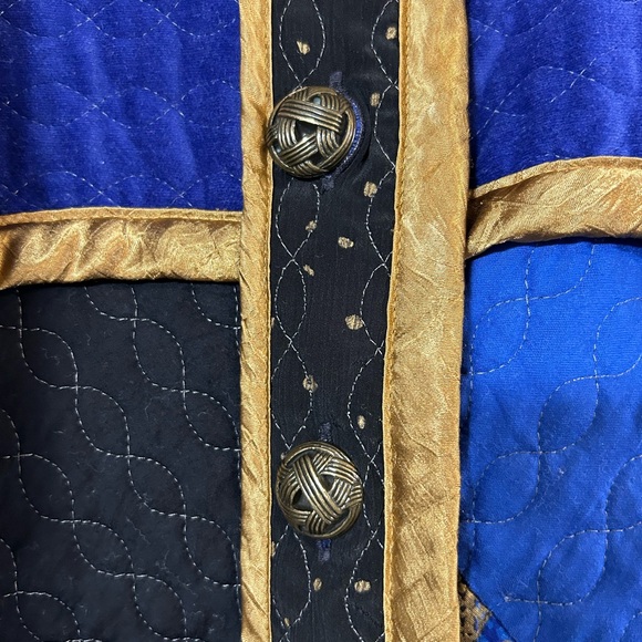 VTG Jeanne Marc Multicolor Patchwork Applique Quilted Jacket Sz. 8/10 (S)** - Picture 5 of 10